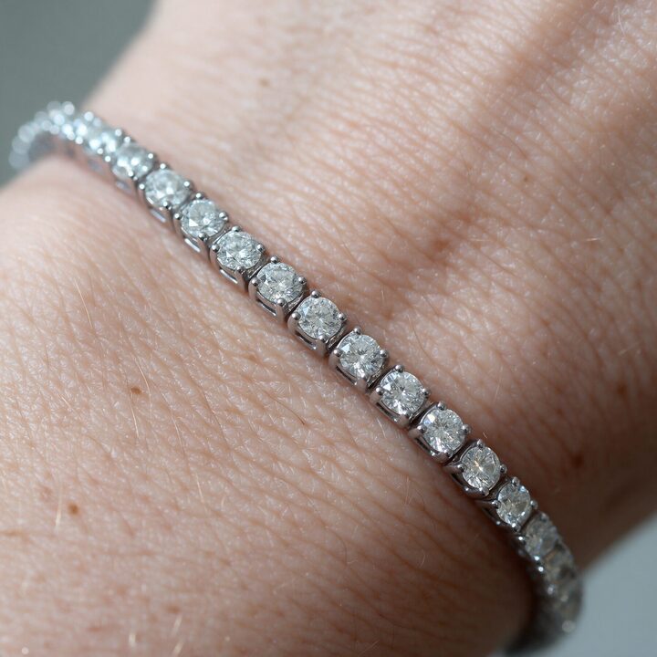 Close detail of the stones on the wrist